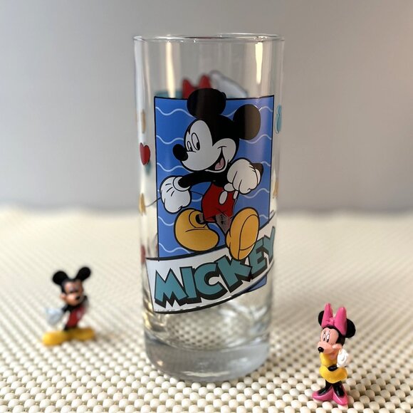 Water GlassTumbler Disney Mickey Mouse Minnie Anchor Hocking 15 oz - Picture 1 of 8
